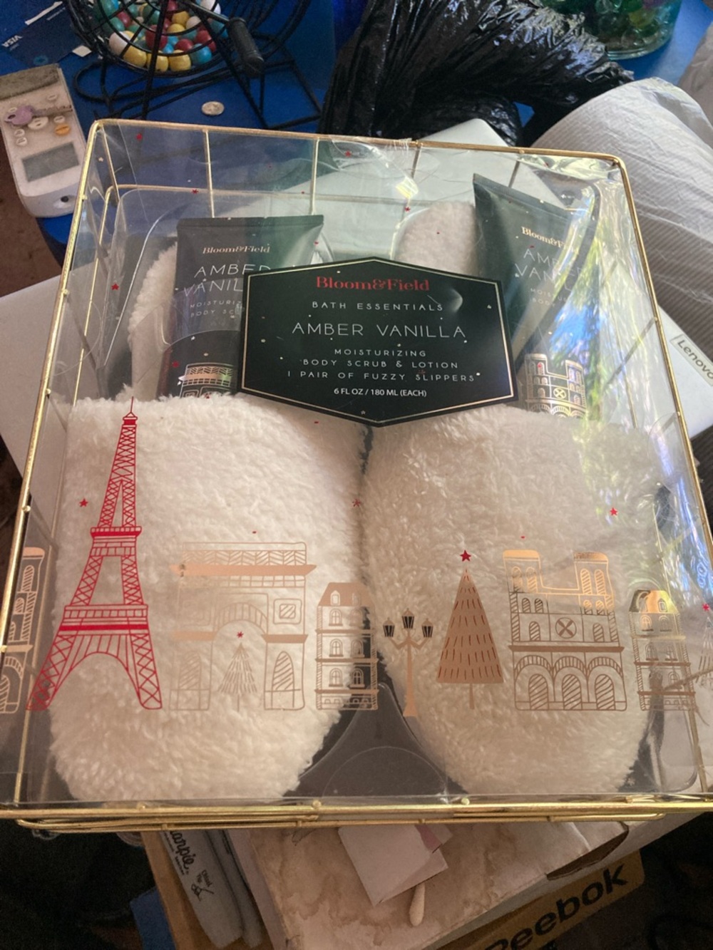 Bloom & Field Amber Vanilla Bath Essentials Set in White